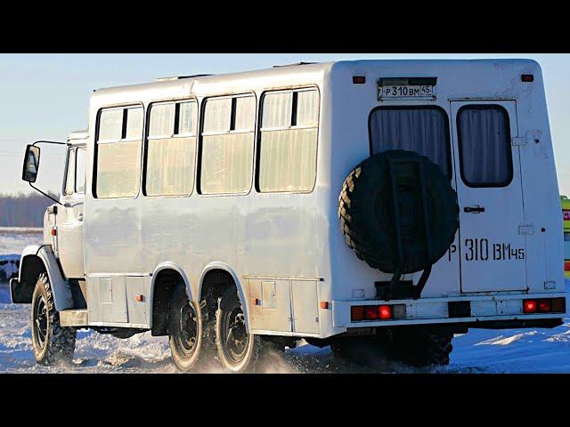 Очень редкий автобус на базе ЗИЛ 6Х6 был замечен в Кургане смотреть онлайн