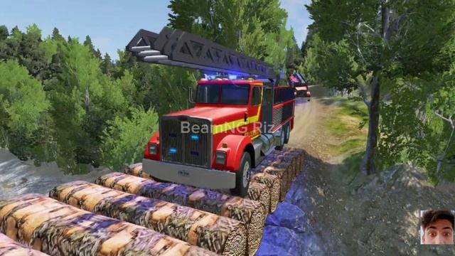 Car vs Suspension Bridge #57 | BeamNG Drive смотреть онлайн