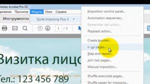 Раскладка визиток на печать из PDF