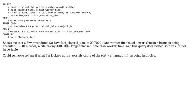 Sort Warnings, finding out the query behind them смотреть онлайн