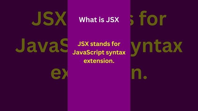 what is Jsx in Reactjs ? Interview questions Jsx #jsx #react #framework #javascript #frontend смотреть онлайн