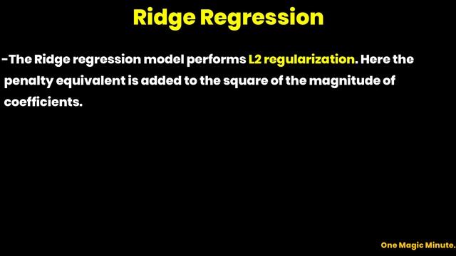 Ridge Regression Quick Overview | ML | jupyter notebook | python | One Magic Minute смотреть онлайн