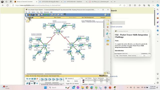 Lab (2.9.1) Packet Tracer Skills Integration Challenge (Group: Trang, Vân Anh, Quân, Sơn) смотреть онлайн
