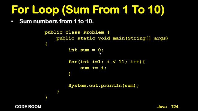 SUM NUMBERS IN JAVA | JAVA FOR LOOP EXERCISE | T-24 | JAVA FOR LOOP | JAVA COURSE FOR BEGINNERS 202 смотреть онлайн