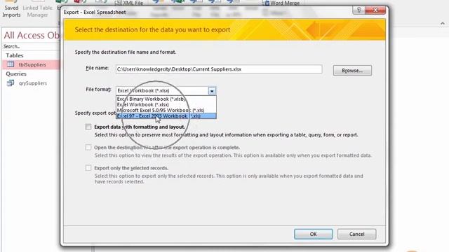 Export Data to an Excel Workbook in Access 2016 смотреть онлайн