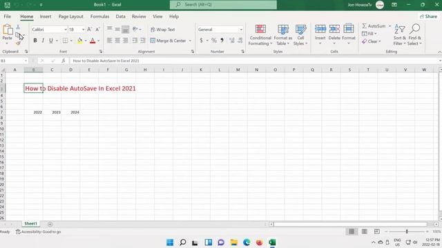 How to disable autosave in Excel 2021 смотреть онлайн