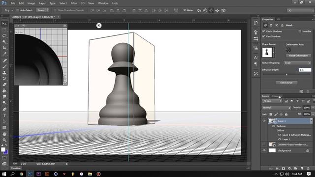 3D MODELING : Learn how to create custom 3D object in Photoshop CC смотреть онлайн