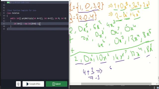 Multiply two polynomials(JAVA) - Expected Time Complexity : O(M * N) - Simple Tricks - GeeksforGeek смотреть онлайн