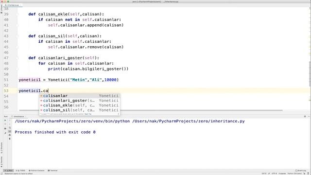 Sıfırdan Python Dersleri Ders 23: OOP Inheritance | Kalıtım - 2 смотреть онлайн