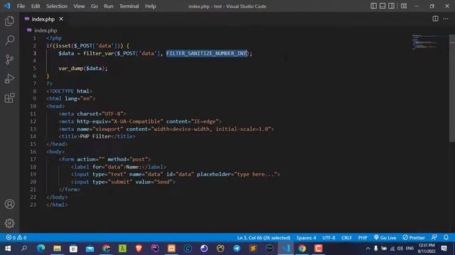 آموزش کامل کار با Filter ها و اعتبارسنجی در PHP смотреть онлайн