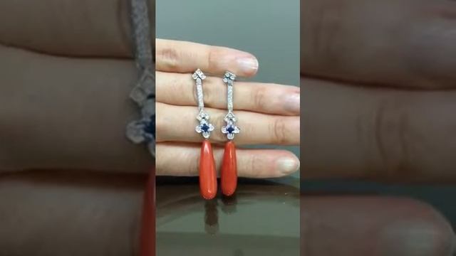 Orecchini con gocce corallo rosso смотреть онлайн