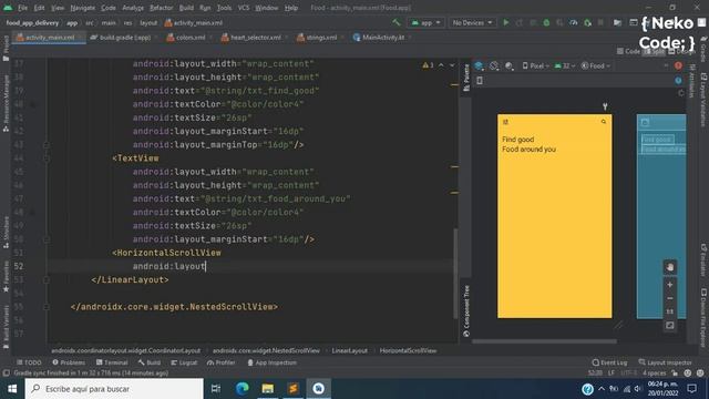 Simple Food Menu Design in kotlin смотреть онлайн