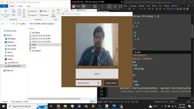 webcam application using python opencv qml (PyCVQML) смотреть онлайн