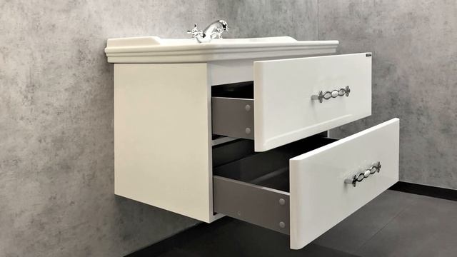 Мебель для ванной комнаты Комфорти Неаполь 80 в неоклассическом стиле смотреть онлайн