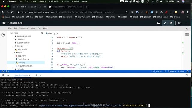 Deploy Hello World Python Google App Engine смотреть онлайн