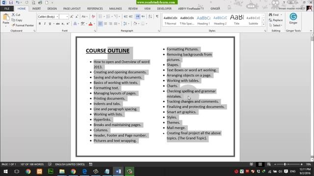 ms word tutorial - Word 2013 - microsoft word tutorial for beginners - Urdu and Hindi смотреть онлайн