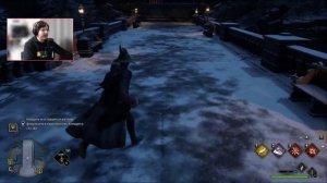 Как решить загадку на мосту с факелами в Hogwarts Legacy?