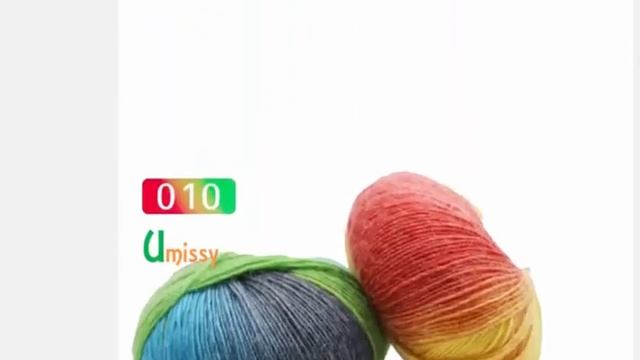 Пряжа для вязания, 100 шерстяная пряжа Радужная смотреть онлайн
