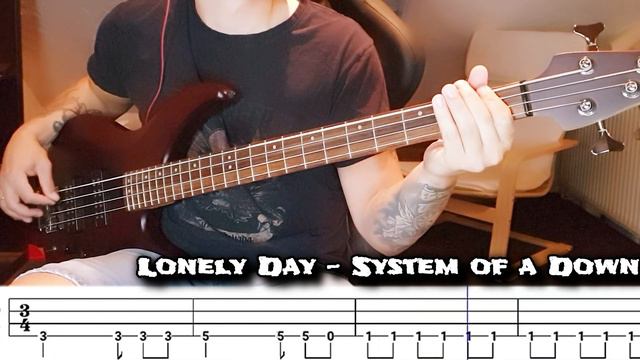 Lonely Day Bass Tabs (System of a Down Bass Cover) смотреть онлайн