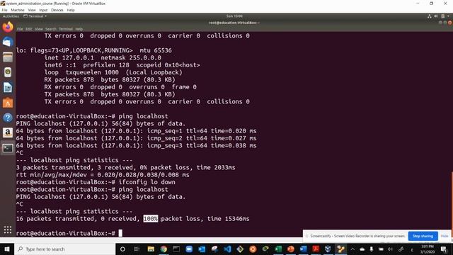 004 understanding ifconfig, ping, arp commands on Linux смотреть онлайн