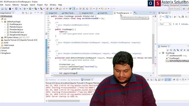 Range Servlet | YCMOU TYBCA Adv Java Practical 1.3 | Asterix Solution смотреть онлайн