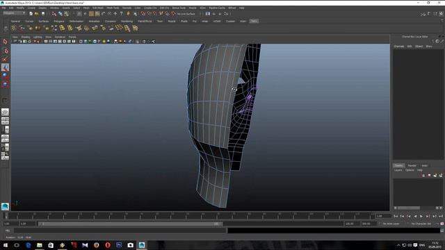 Урок – 07 Моделирование головы Autodesk Maya 2015 Modeling head part - 07 смотреть онлайн