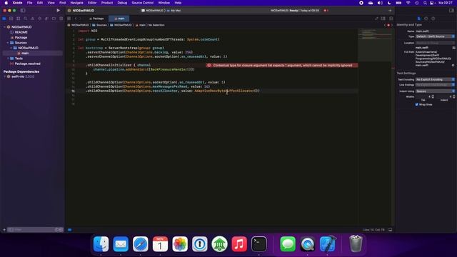 Swift NIO MUD tutorial - EP 01 - The Echo Server смотреть онлайн