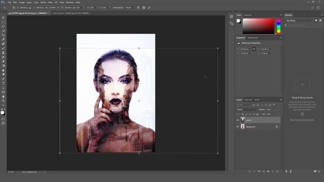 Double Exposure in 2 Minutes - Photoshop Tutorial смотреть онлайн