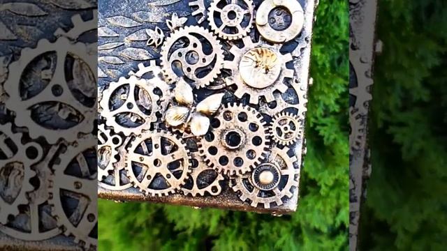 Шкатулка-купюрница Стимпанк ручной работы