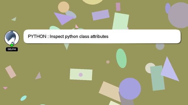 PYTHON : Inspect python class attributes смотреть онлайн