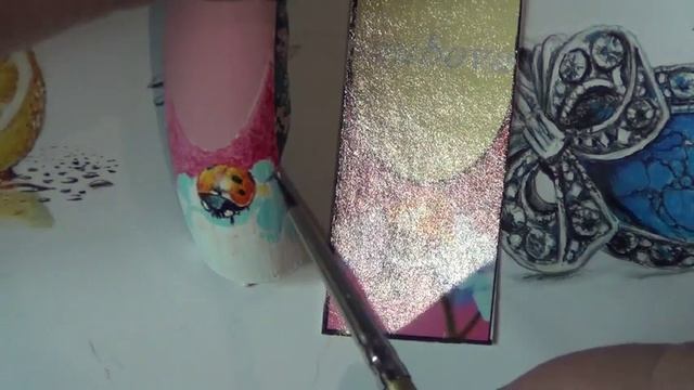 Рисуем божью коровку на ногтях/божья коровка/Дизайн ногтей/Роспись ногтей/Nail art painting смотреть онлайн