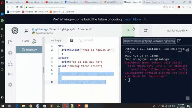 [Python cơ bản] Bài 7: exception python смотреть онлайн