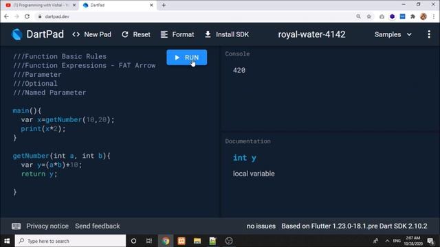 Flutter Mobile App Development | Learn Dart | Part 6 | Functions смотреть онлайн