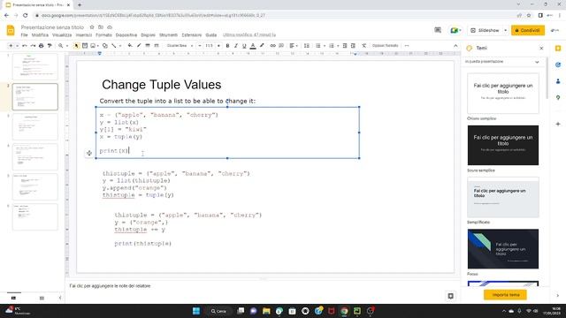 Access Tuple Items values as a list python смотреть онлайн
