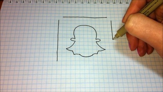 Простые рисунки #394 Рисуем Логотип Снапчат смотреть онлайн