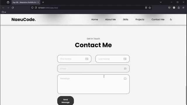 NaeuCode - Day #30 - Responsive Portfolio Website - Using HTML CSS & JavaScript - No Talking смотреть онлайн