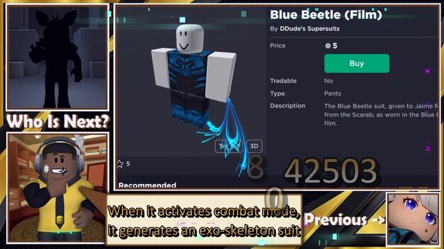 DC Comics - Blue Beetle Roblox Cosplay Showcase смотреть онлайн