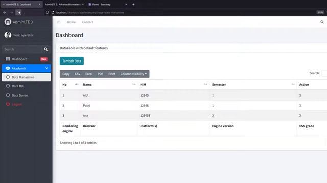 10.Membuat Aplikasi Sederhana PHP MySQL dengan Template AdminLTE | Form Modal Bootstrap смотреть онлайн