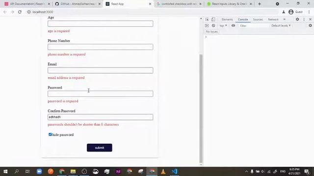 React Hook Form Tutorial #6 - Validating our form part 2 смотреть онлайн