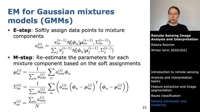 Remote Sensing Image Analysis and Interpretation: Density estimation смотреть онлайн