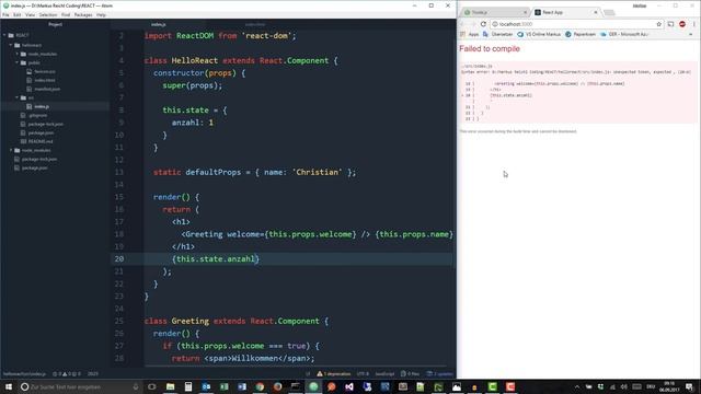 React.js Tutorial Deutsch - 6# Constructor und States смотреть онлайн