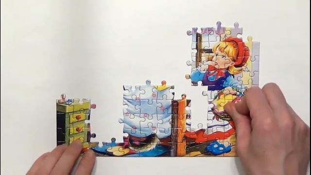 Пазл Красная Шапочка 120 деталей / Puzzle. Little Red Riding Hood and the Wolf смотреть онлайн