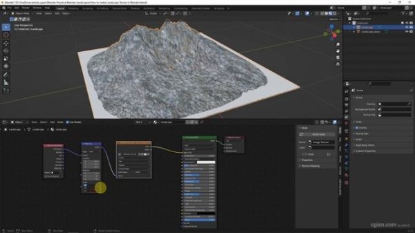 Blender landscape addon tutorial, free generator for making landscape terrain 3D model