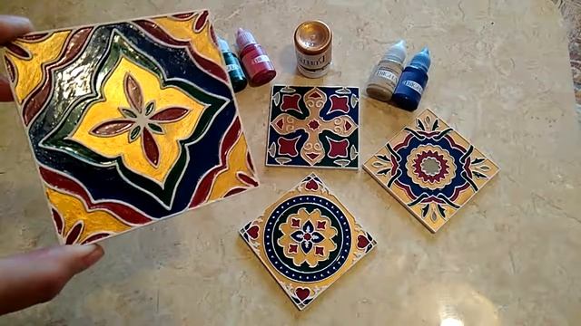 #14 Роспись керамической плитки профессиональными эмалями от #cheap_art_decor. смотреть онлайн