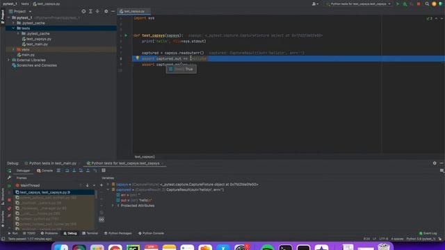 Pytest. Фикстура Capsys смотреть онлайн