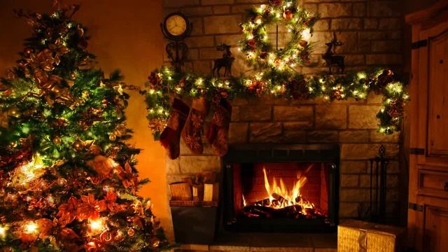 Камин с рождественскими огнями смотреть онлайн