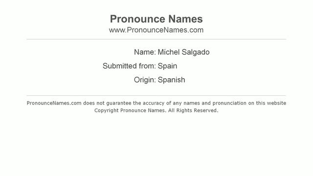How to pronounce Míchel Salgado (Spanish/Spain) - PronounceNames.com смотреть онлайн