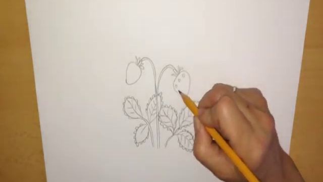 Рисунки карандашом, Клубника, Как нарисовать, Strawberries, Draw a picture смотреть онлайн