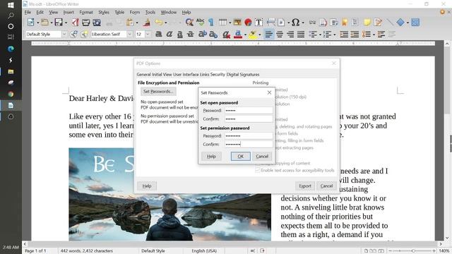 Export PDF in Libre Office Writer | Protect Document | Easy Instructions смотреть онлайн