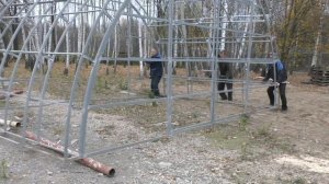 ГОТОВЫЙ ВАРИАНТ ГАРАЖА ДЛЯ МОТОБЛОКА ИЗ ТЕПЛИЦЫ